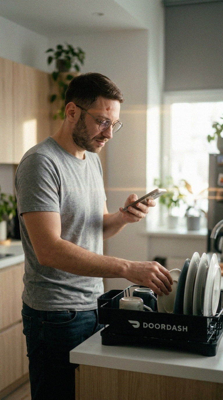DoorDash запустил приложение Tasks: курьеры снимают уборку посуды для обучения ИИ